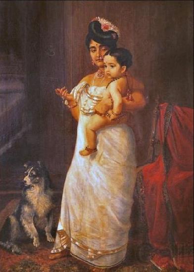 Raja Ravi Varma There Comes Papa Spain oil painting art